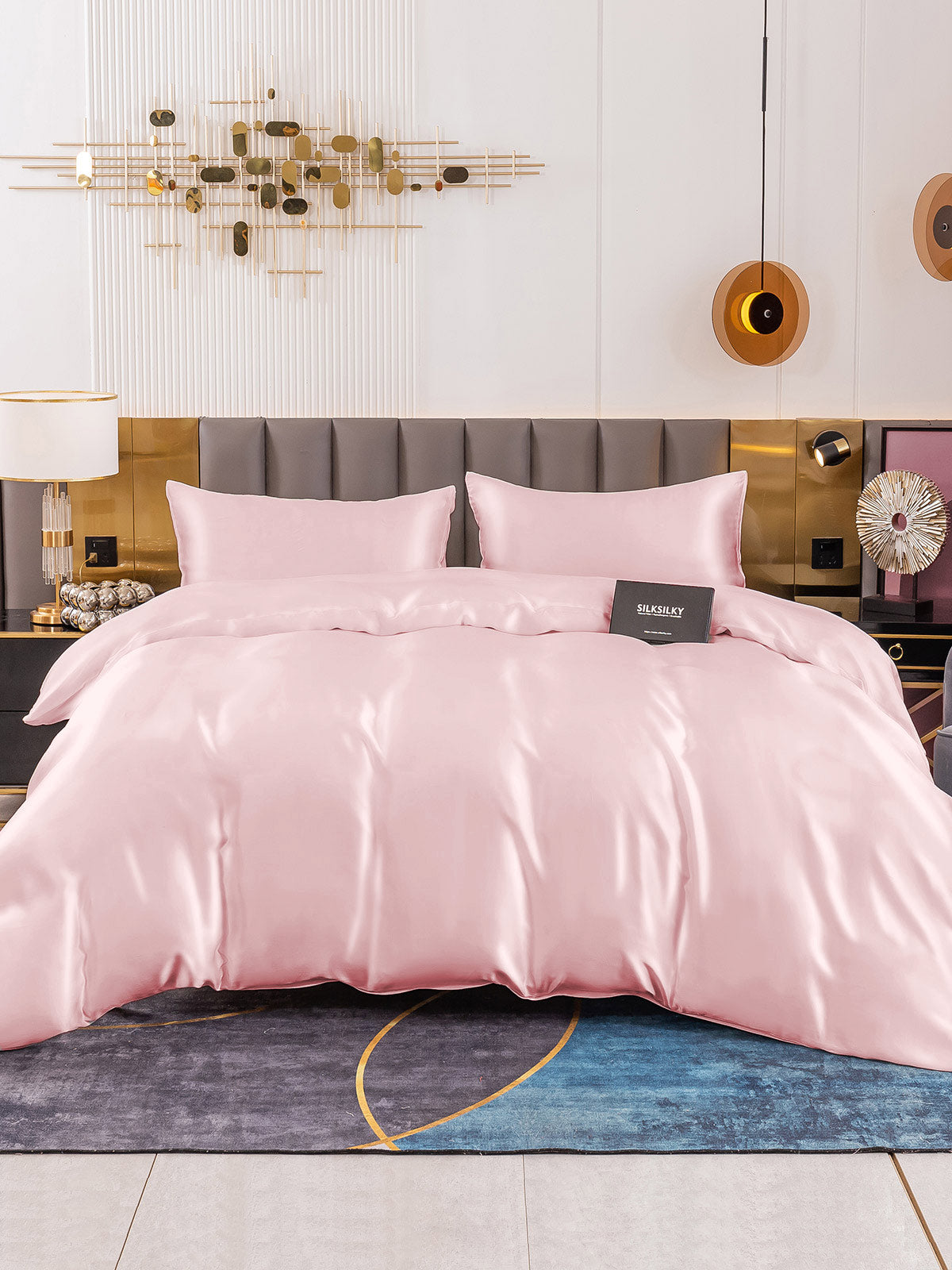 [Rosa] SilkSilky-ES 19Momme Seda Pura Bedding Set 002