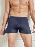 SilkSilky ES Tejido de seda Mens Underwear AzulOscuro 004