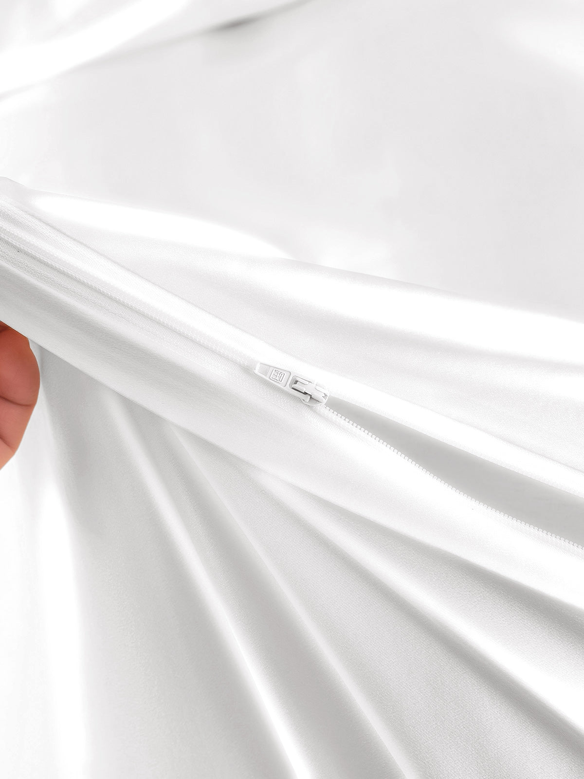 [Blanco] SilkSilky-ES 19Momme Seda Pura Duvet Cover 005