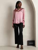 [Raya Rosa] SilkSilky-ES Long Sleeve Lapel Collar Blusas de Mujer 008