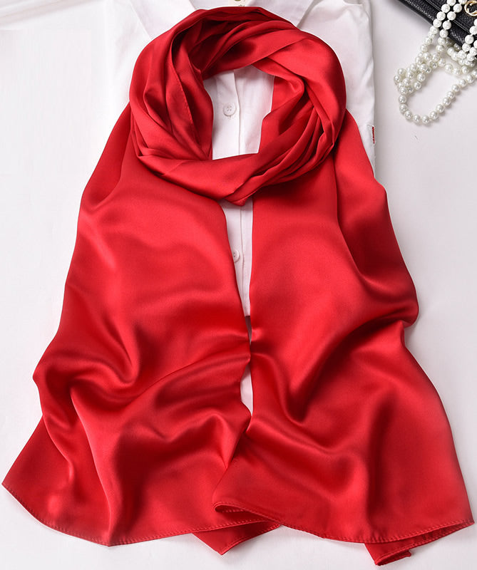 [Rojo] SilkSilky-ES Seda Pura Scarf 005