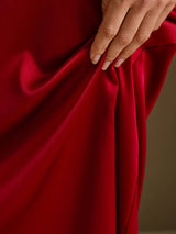 [Vino] SilkSilky-ES 3/4 Sleeve Round Neck Vestido 004
