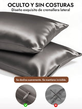 [Gris Oscuro] SilkSilky-ES 30Momme Fundas De Almohada 006