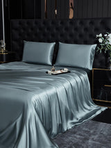 [Azul Grisáceo] SilkSilky-ES 22Momme Juego de ropa de cama 002