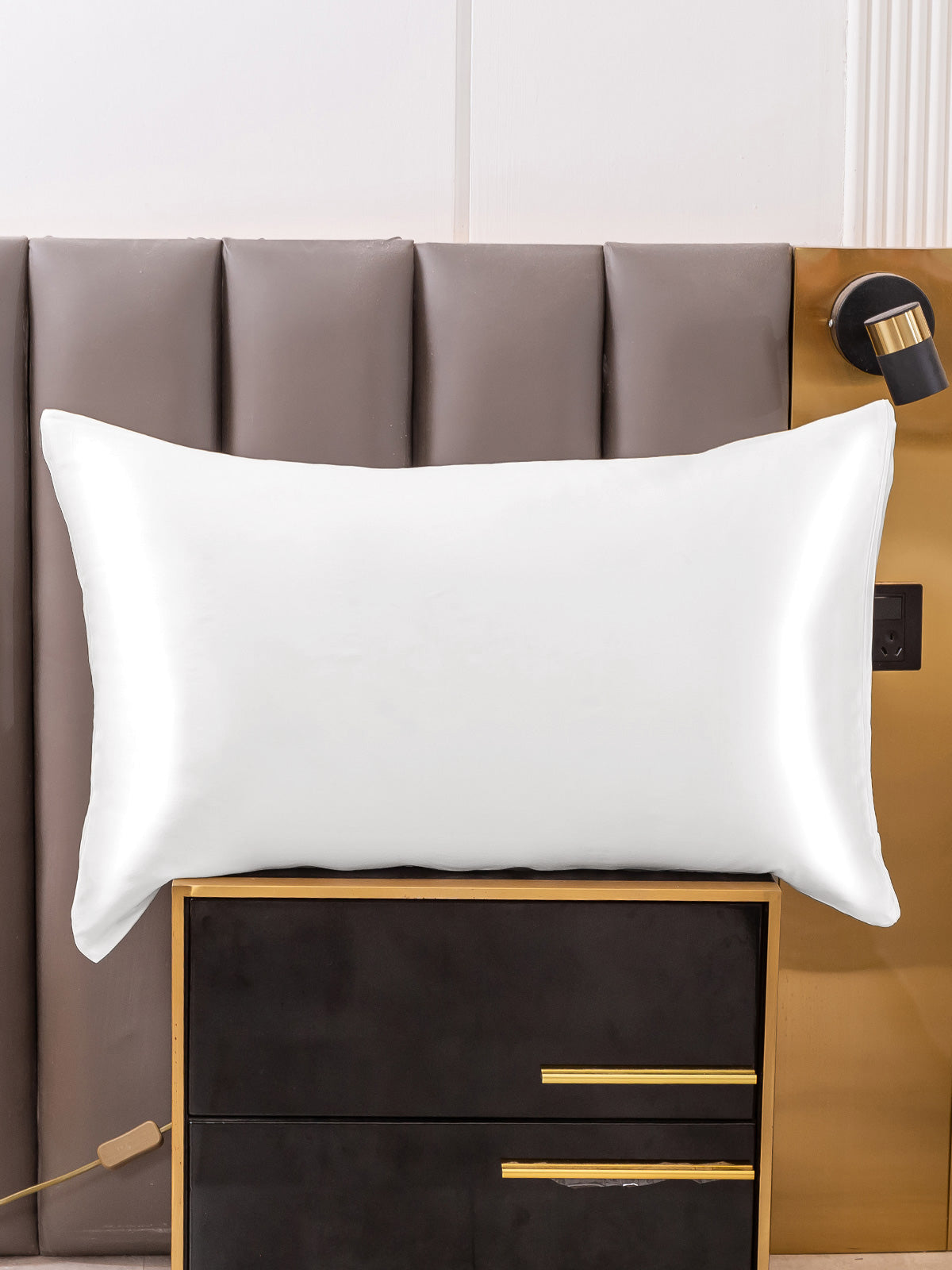 SilkSilky-ES 30Momme Seda Pura Pillowcase Blanco 002