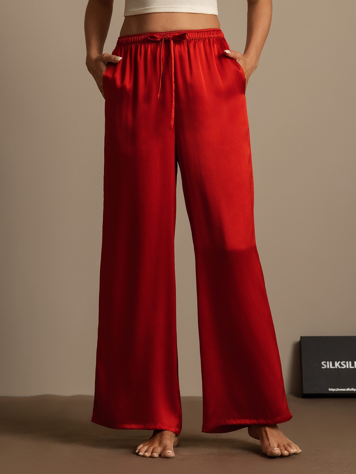 [Vino] SilkSilky-ES Seda Pura Womens Pants 001,