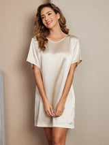 [Champán] SilkSilky-ES Manga corta Cuello Redondo Camisón 001
