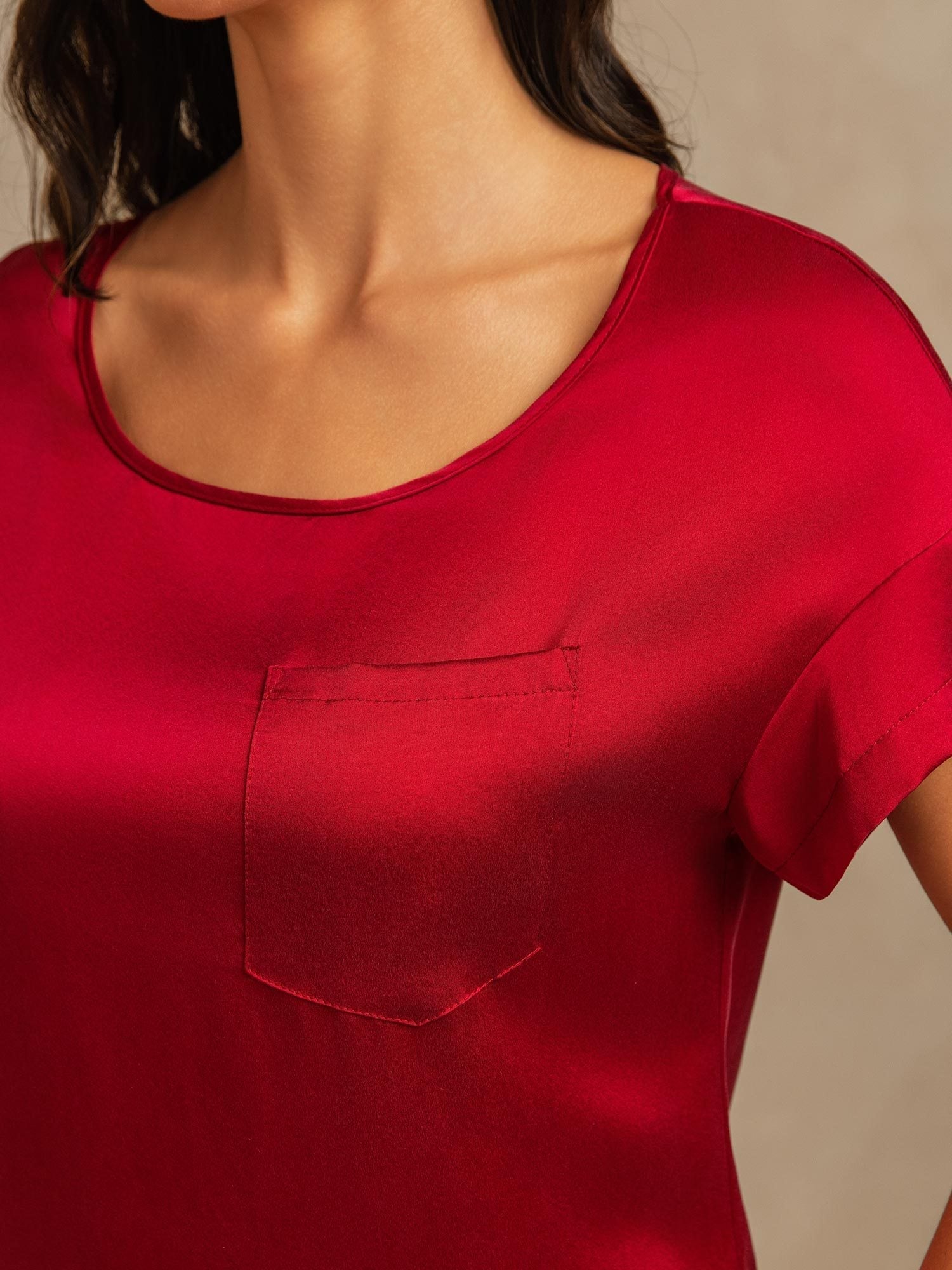 [Vino] SilkSilky-ES 19Momme Seda Nightgown 004