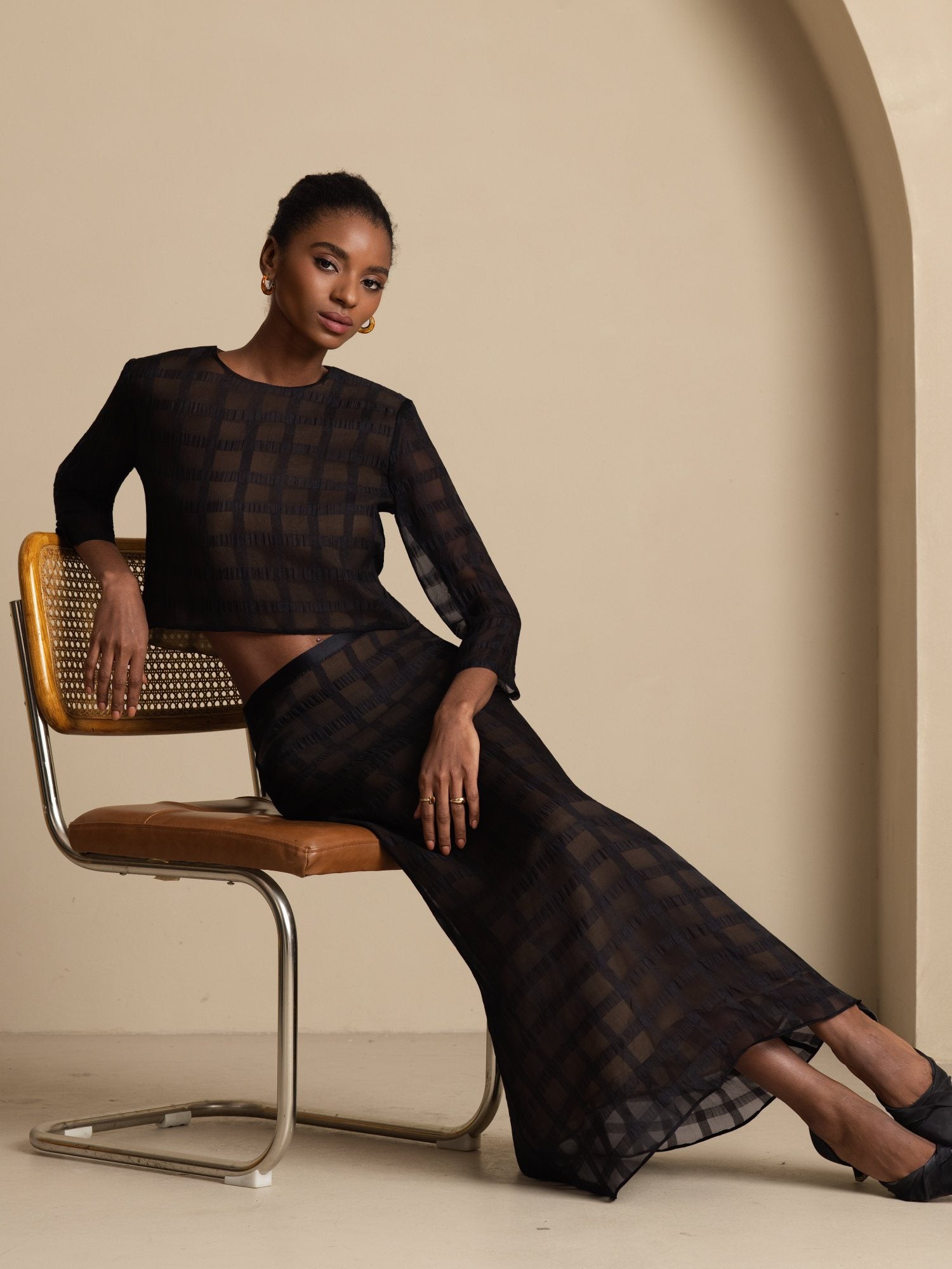 [Negro] SilkSilky-ES Skirt 007