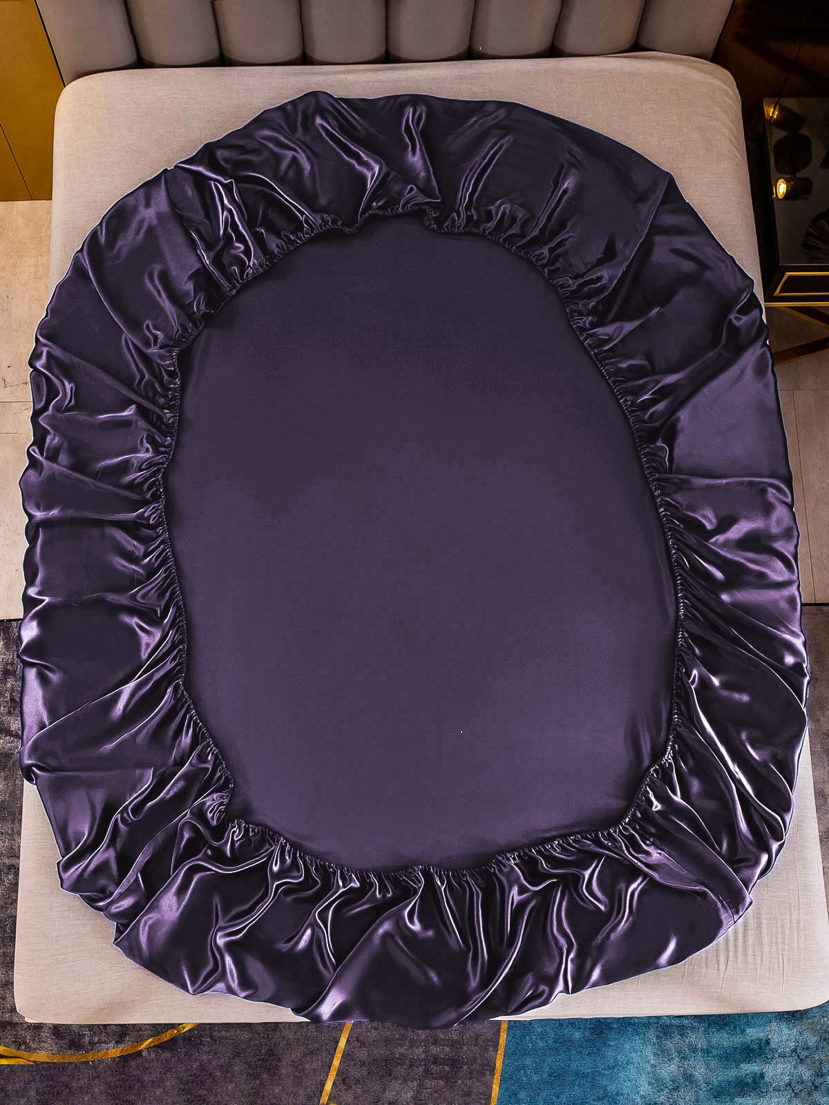 [Morado Oscuro] SilkSilky-ES 25Momme Seda Pura Bedding Set 003
