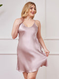 SilkSilky ES Seda Pura Cuello en V profundo Vestido talla grande Lavanda 003