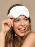 SilkSilky-ES 19Momme Seda Pura Eye Mask Blanco 001