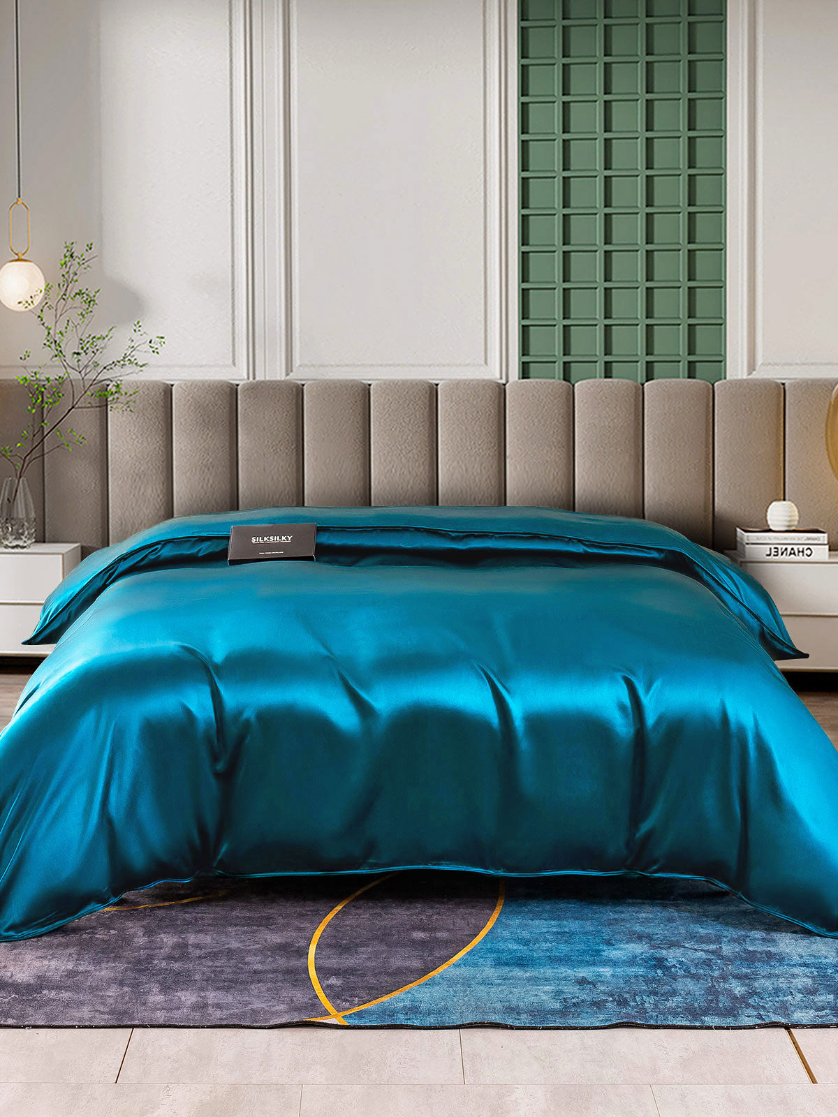 [Azul Real] SilkSilky-ES 25Momme Seda Pura Duvet Cover 004