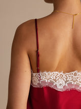 [Vino] SilkSilky-ES V Neck Top de tirantes 005
