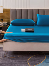 [Azul Real] SilkSilky-ES 19Momme Juego de ropa de cama 006