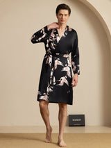 [Negro] SilkSilky-ES 19Momme Mens Robe 003