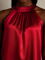 [Vino] SilkSilky-ES Sleeveless Halter Camisetas de Mujer 004