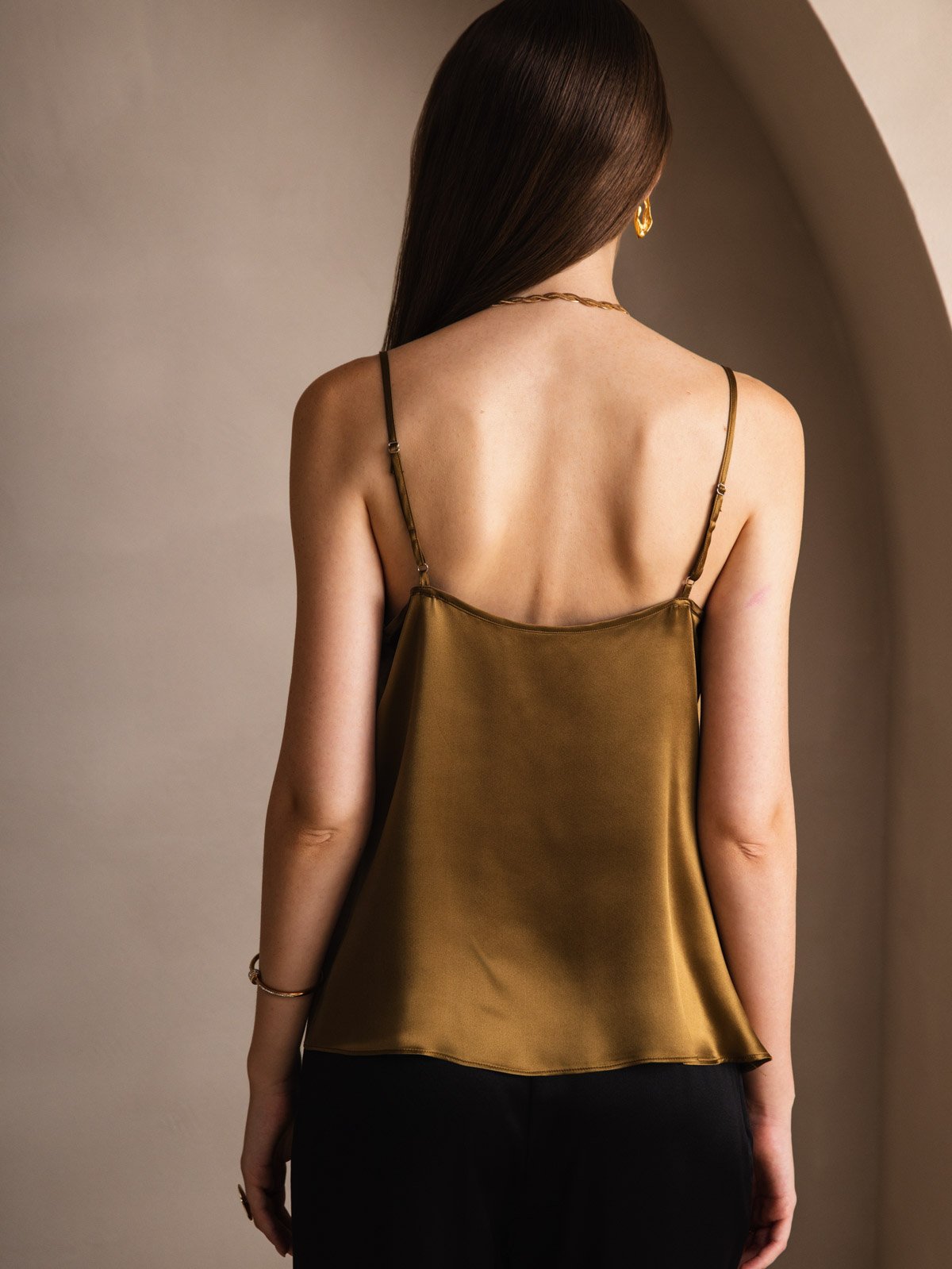 [Marrón] SilkSilky-ES 19Momme Seda Camisoles 002