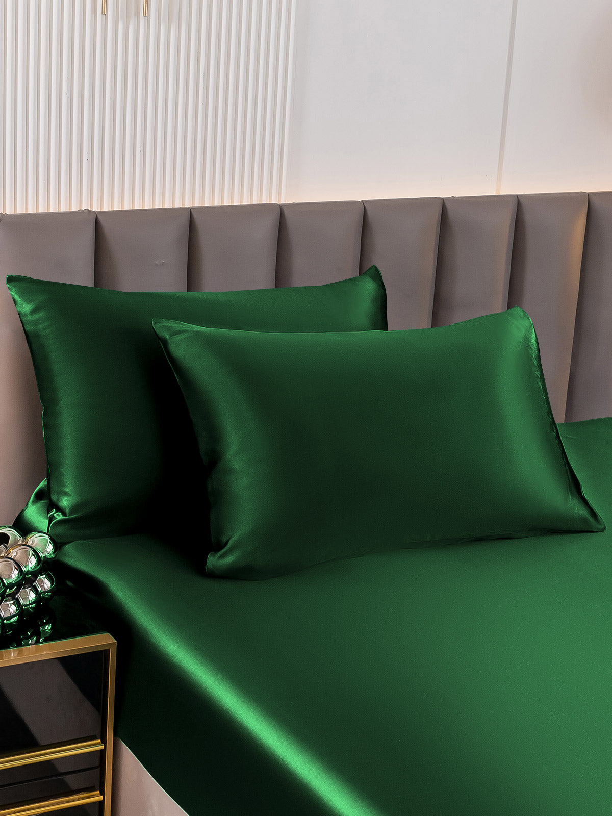 [Verde Oscuro] SilkSilky-ES 19Momme Seda Pura Pillowcase 001