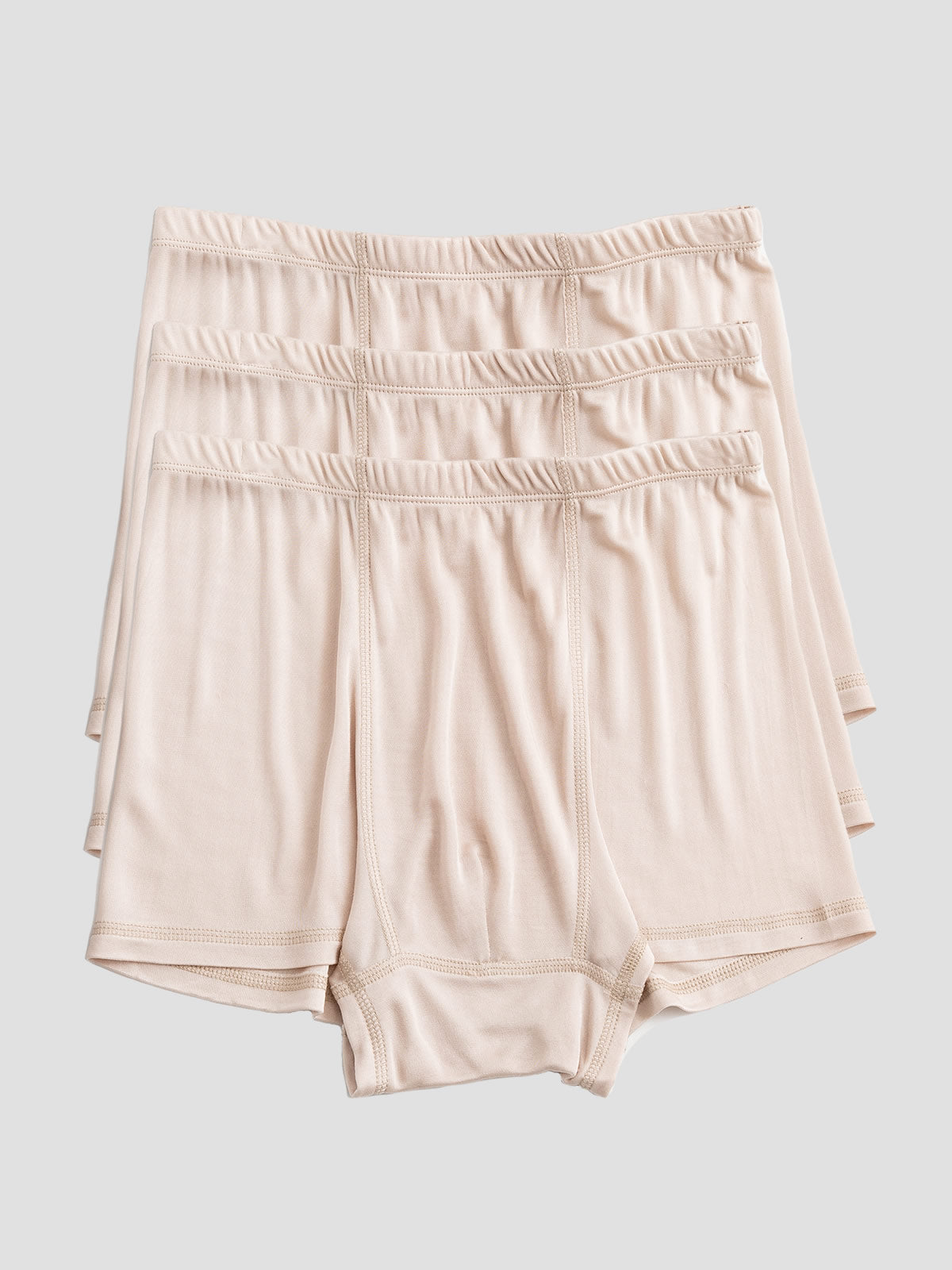 [Beige] SilkSilky-ES Seda Pura Mens Underwear 002