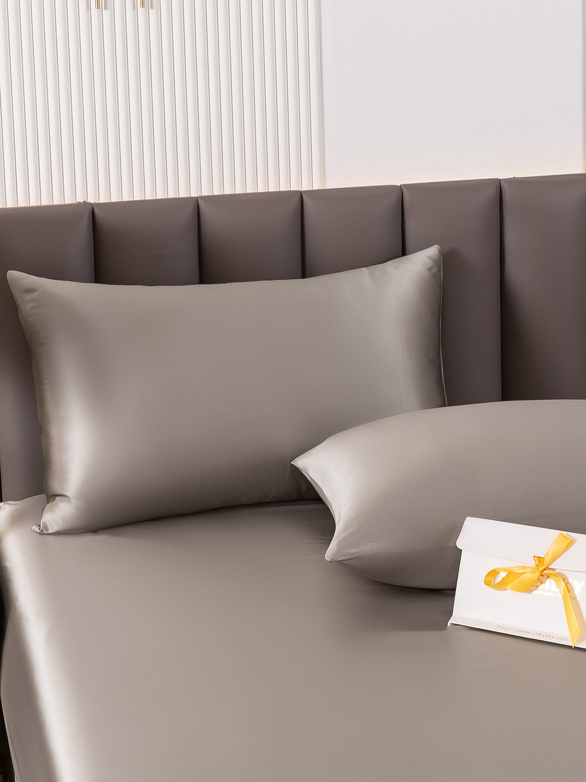 [Gris] SilkSilky-ES 19Momme Seda Pura Pillowcase 003
