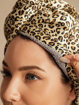 [Leopardo] SilkSilky-ES Turbante Para El Cabello 004