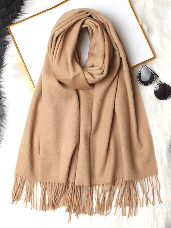 [Marrón Claro] SilkSilky-ES Lana Scarf 006