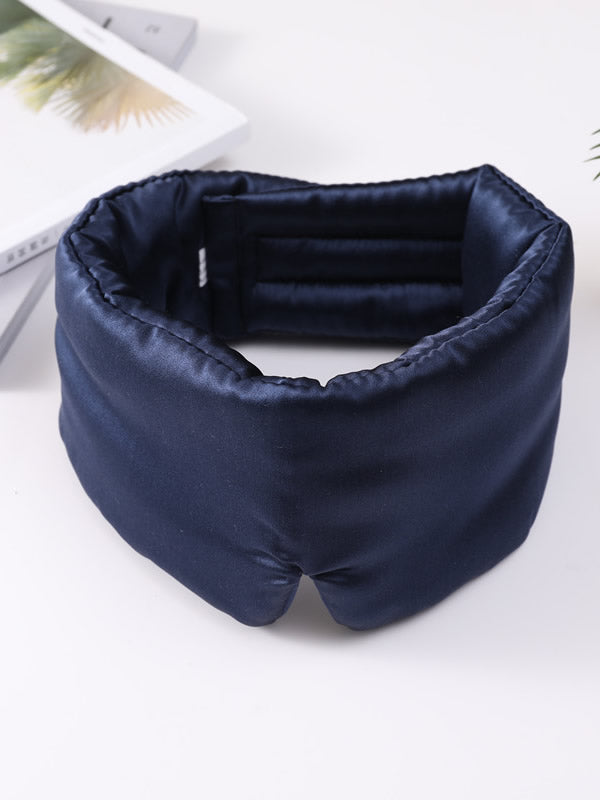 [Azul Oscuro] SilkSilky-ES 19Momme Seda Pura Eye Mask 004