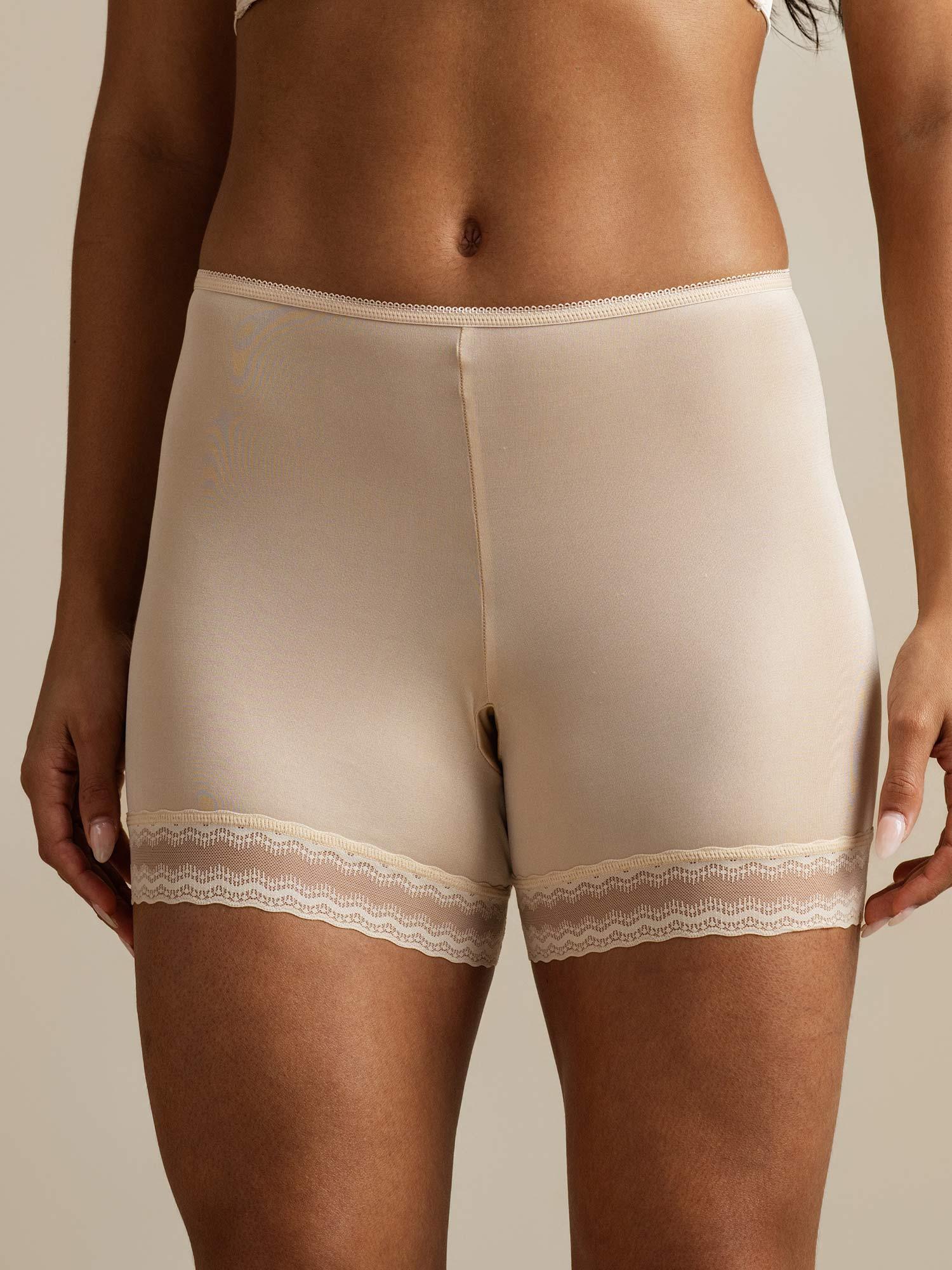 [Beige] SilkSilky-ES Seda Pura Panty 003,