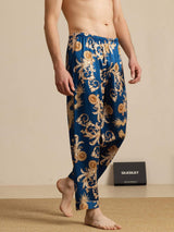 [Dragón Navy] SilkSilky-ES Mens Sleep Bottoms 003