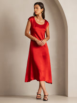 [Vino] SilkSilky-ES Cap Sleeve Vestido 001