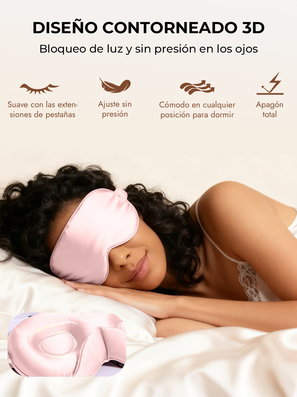 [Rosa] SilkSilky-ES Seda Pura Eye Mask 006