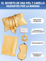 [Champán] SilkSilky-ES 19Momme Seda Pura Pillowcase Set 002
