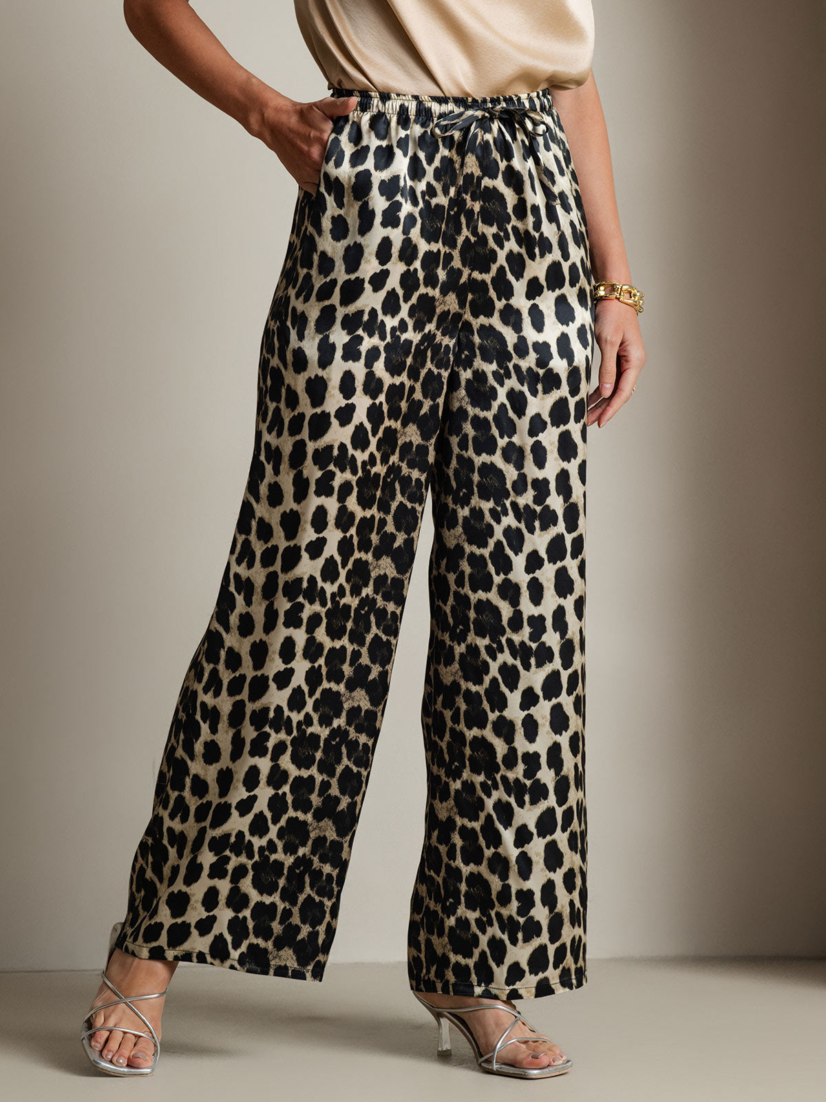 [Leopardo] SilkSilky-ES Seda Pura Womens Pants 006