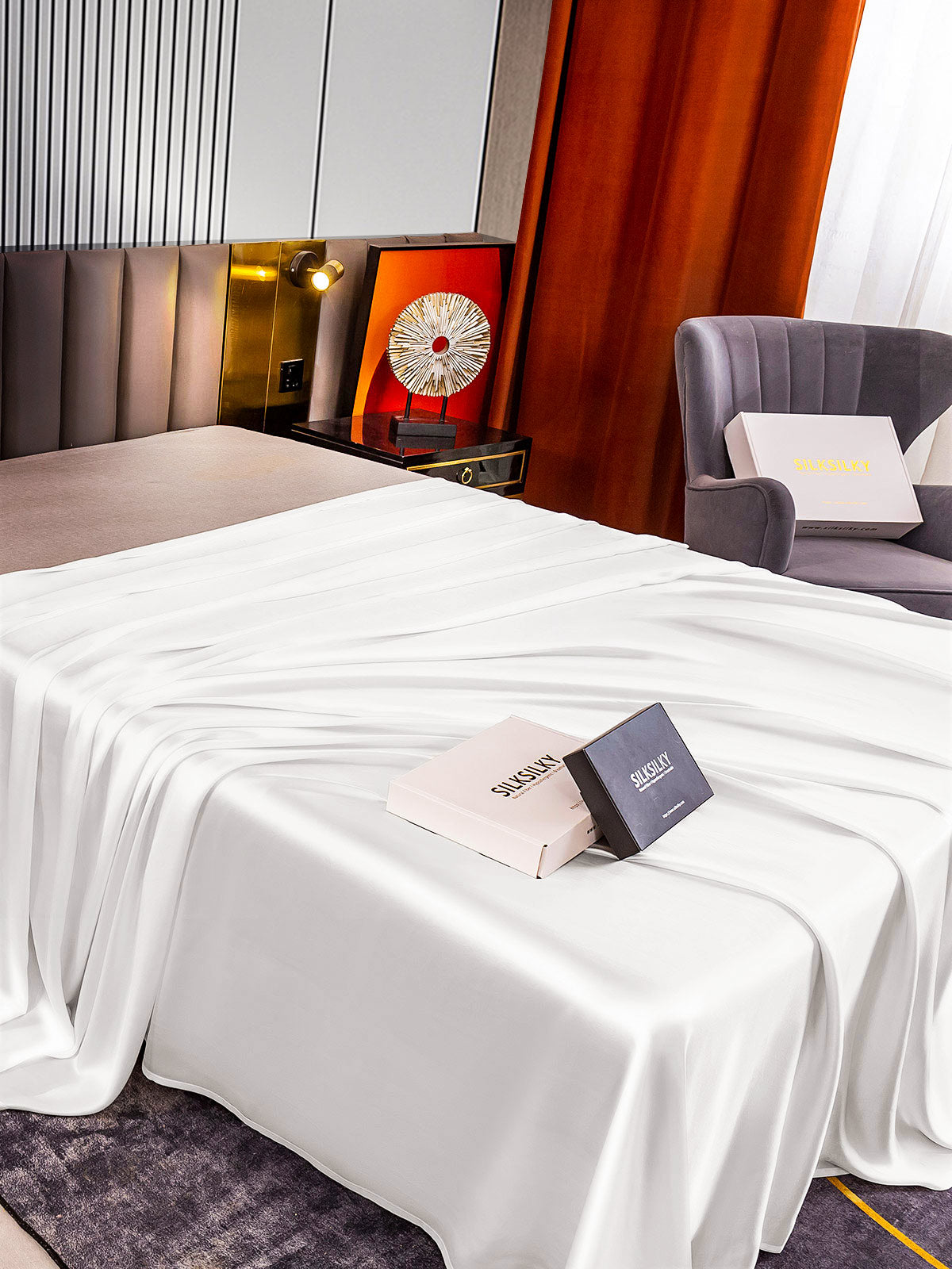 [Blanco] SilkSilky-ES 22Momme Seda Pura Sheet 003