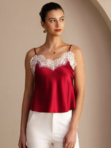 [Vino] SilkSilky-ES V Neck Top de tirantes 003