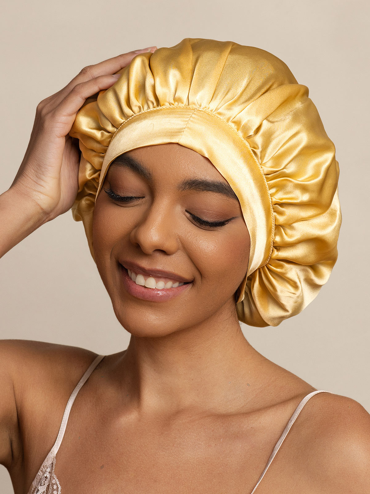 [Champán] SilkSilky-ES Seda Pura Sleep Cap 002