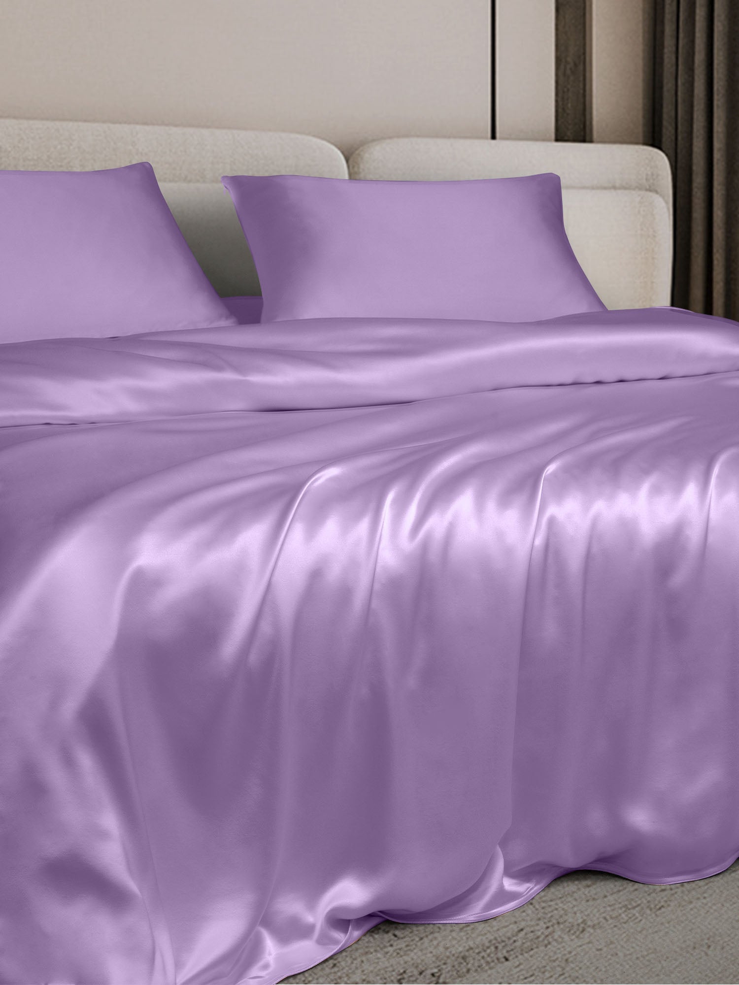 [Lavanda] SilkSilky-ES 19Momme Juego de ropa de cama 003