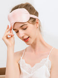 SilkSilky-ES 19Momme Seda Pura Eye Mask Rosa 006