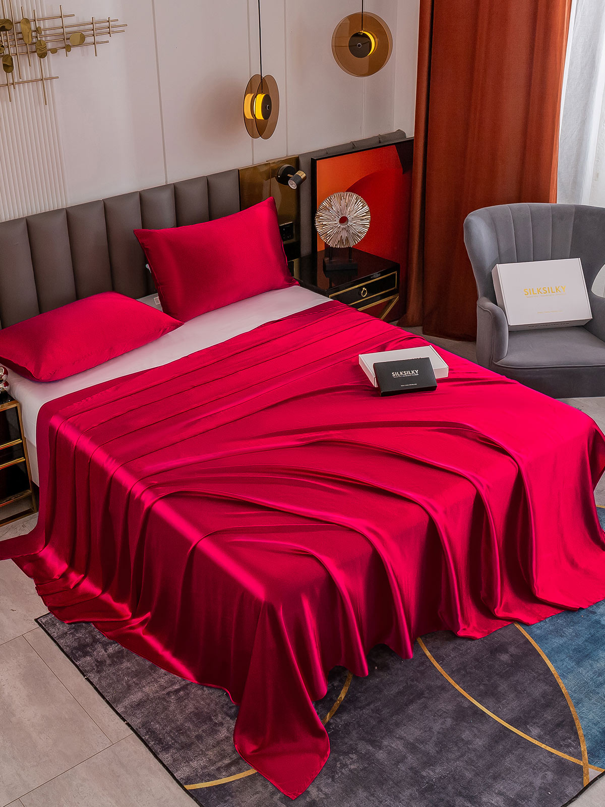 [Vino] SilkSilky-ES 19Momme Seda Pura Bedding Set 001