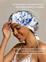 [Porcelana Azul Y Blanca] SilkSilky-ES Gorros De Dormir 003