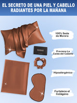 [Café] SilkSilky-ES 19Momme Seda Pura Pillowcase Set 002