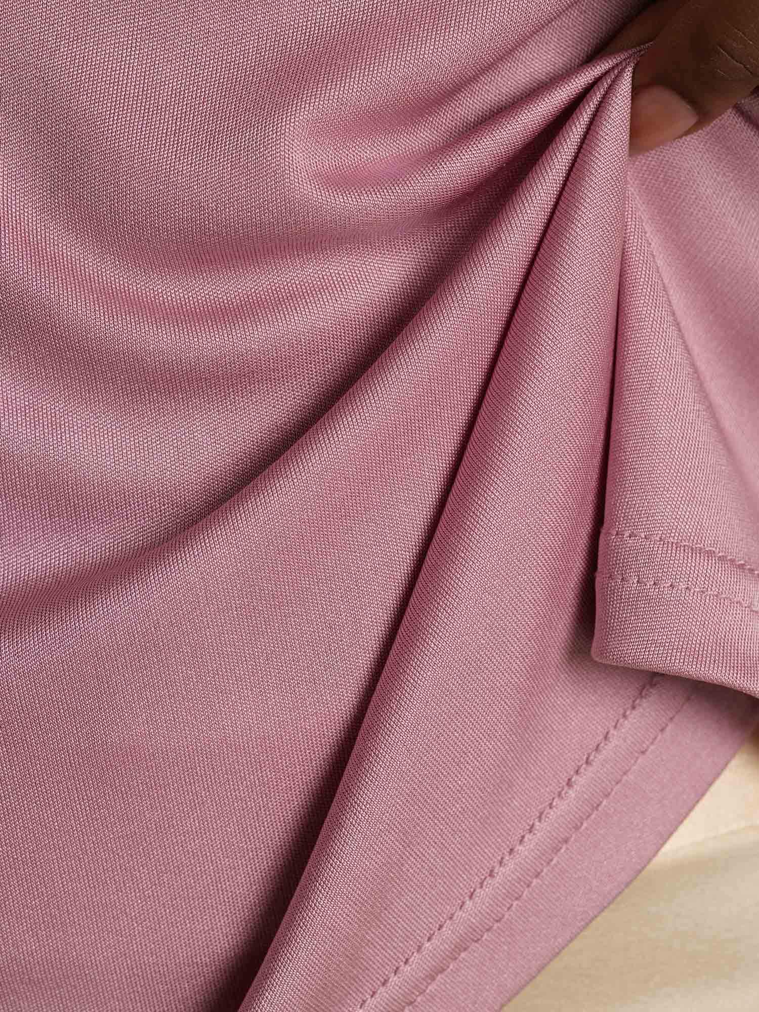 [MalvaPálido] SilkSilky-ES Seda Pura Cuello en V Camisetas de Mujer 005