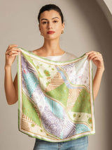 [P100] SilkSilky-ES Seda Pura Scarf 004,