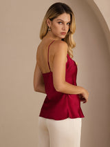 [Vino] SilkSilky-ES Spaghetti Strap V Neck Top de tirantes 002