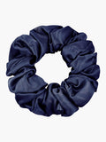 SilkSilky ES 19Momme Seda Pura Scrunchie Azul 004