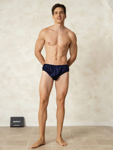 [AzulOscuro] SilkSilky-ES Seda Pura Mens Underwear 003