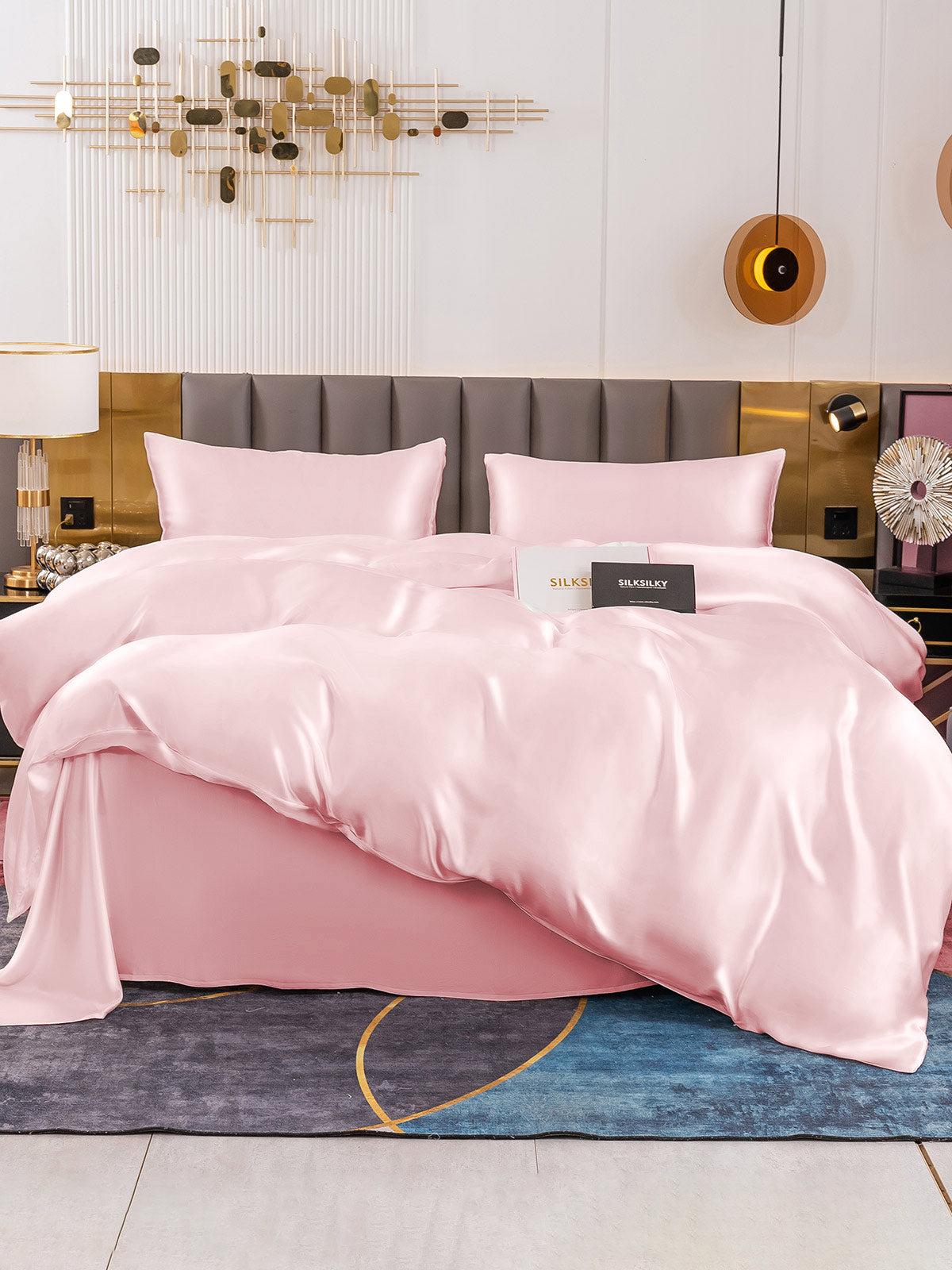 [Rosa] SilkSilky-ES 19Momme Seda Pura Bedding Set 002