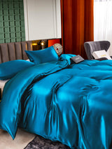 [Azul Real] SilkSilky-ES 25Momme Juego de ropa de cama 005
