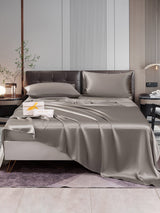 [Gris] SilkSilky-ES 22Momme Seda Pura Bedding Set 001,